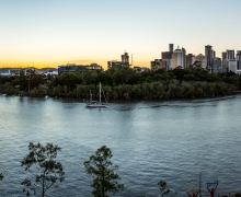 Brisbane from Kangaroo Point Panorama