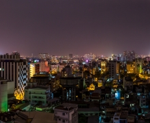 Ho Chi Minh City at Night Panorama