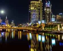 Melbourne by Night Panorama