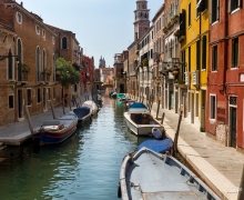 Boat Parking Venice Italy